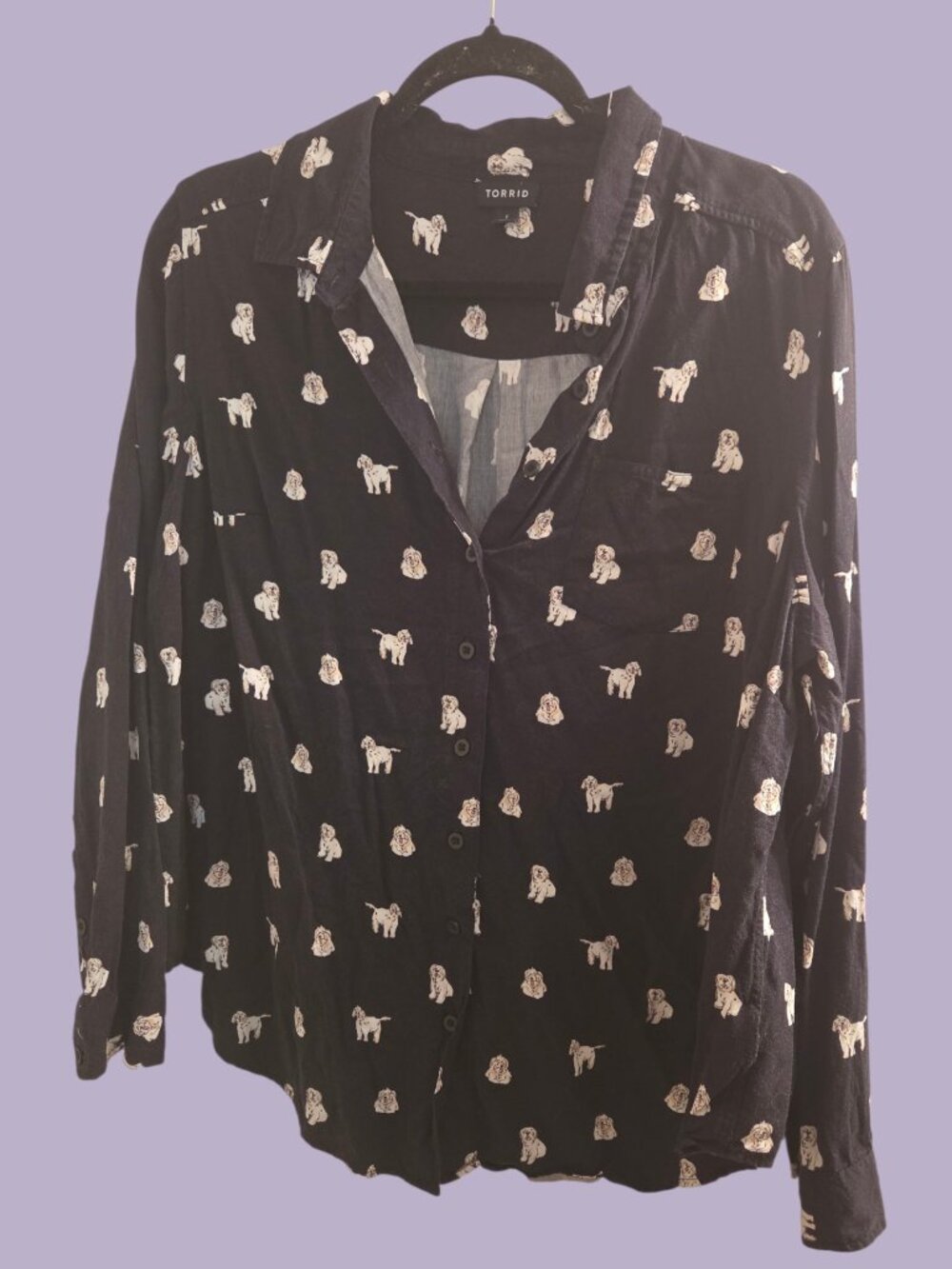 Dog Print Button Down